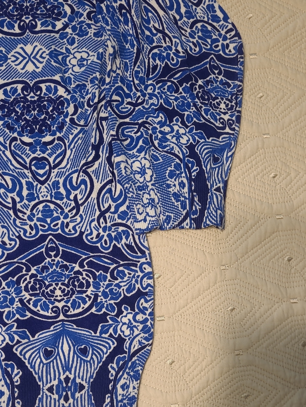 Joseph A. Paisley Print Blue Women's Sweater Size L - Picture 3 of 4